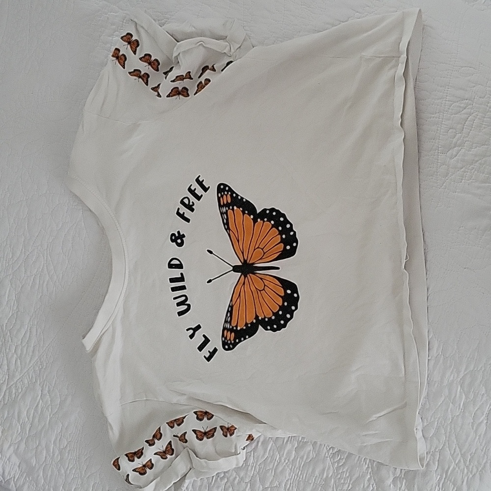 Butterfly crop top